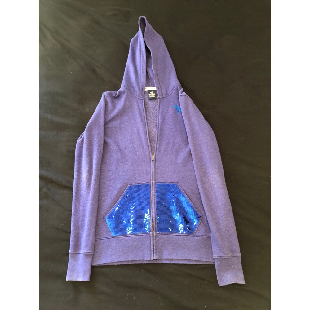 Victoria’s Secret Purple Full-Zip Hoodie XS NWOT